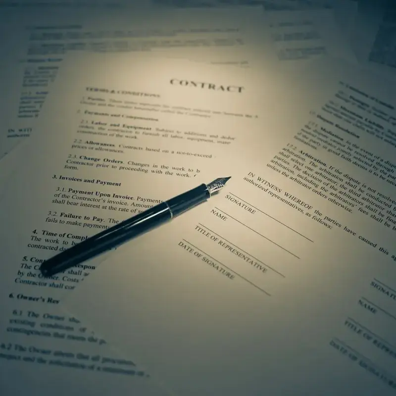 Firma de un contrato de alquiler de instalación solar